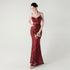 Graceful Sequin Embellished Mesh Mermaid Maxi Dress